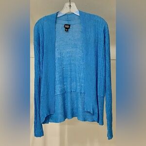 Women's Large 100% Linen Eileen Fisher Open Front Cardigan Top